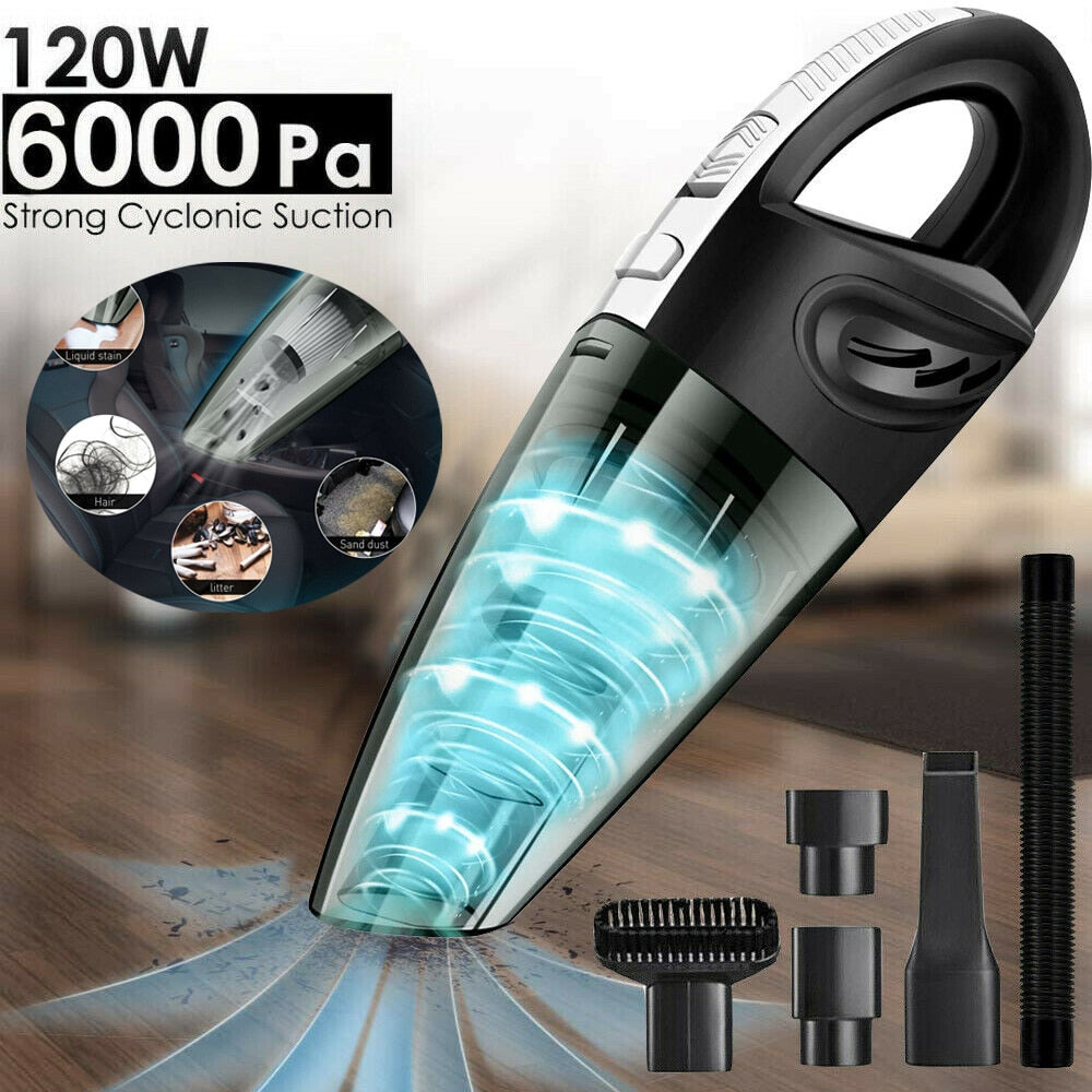 120W Handheld Car Vacuum Cleaner Wireless Wet And Dry Mini 6000pa Rechargeable Super Suction Portable For Car Vacuum Cleaner