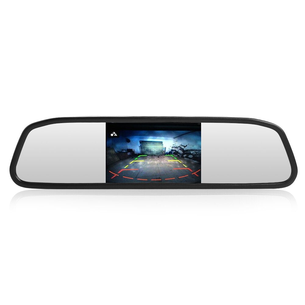 4.3 Inch HD TFT LCD Display Car Rearview Mirror Monitor For Parking Reversing Waterproof Parking Assistance System