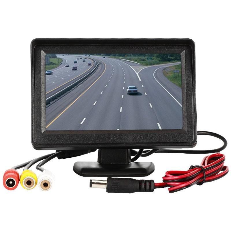 4 HD Car Monitor For Rear View Camera Portable Reverse Camera Display Monitor Car Video Input Device Support 2 Rearview Cameras