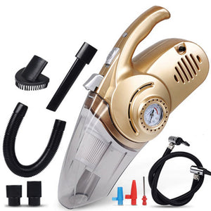 Portable Car Vacuum Cleaner Handheld Auto Vacuum 4 In 1 Car Air Compressor Tire Inflator Air Pump Mini Vacuum Cleaner For Home