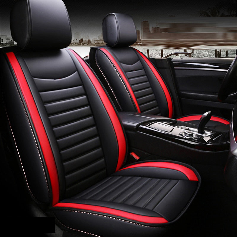 Pu Leather Car Seat Cushion Not Moves Universal Auto Accessories Covers Black/Red Non-Slide General For Lada Vesta E1 X30