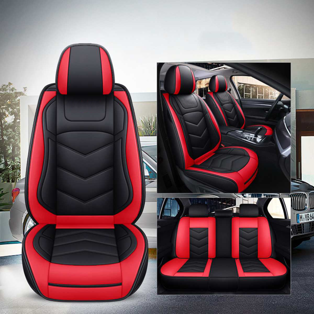 Universial Front Automobile Car Seat Cover Protector Car Covers PU Leather Seat Protector Case Non-slip Fit For Most Auto Car